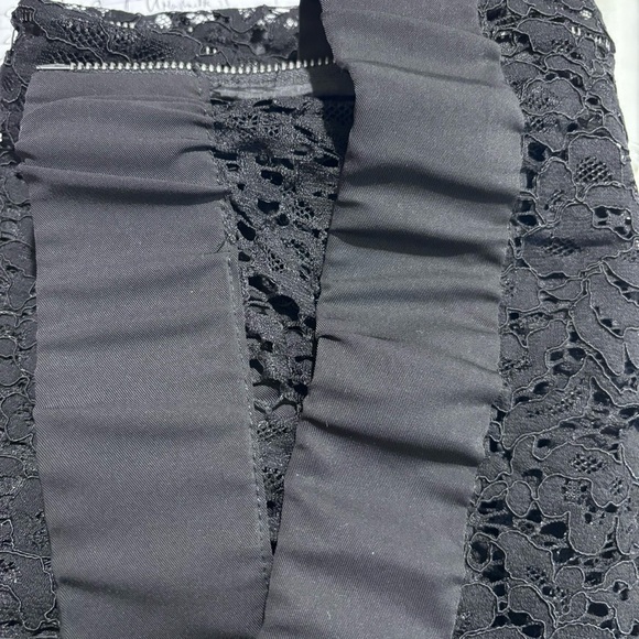 BOMBER JACKET Sz XXL (estimated) Jacket Open Lace Elastic Hem & Cuffs Satin Trim - Picture 8 of 8